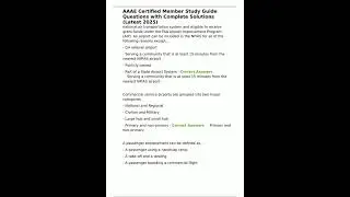 AAAE Certified Member Study Guide Questions with Complete Solutions Latest 2025 pdf