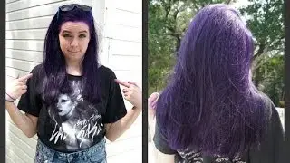 How to Dye Your Hair Purple (NO BLEACH)!!!!
