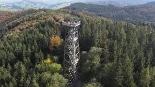 Dambergwarte - Aussichtsplattform - Sankt Ulrich bei Steyr - drone footage