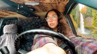living ALONE on the road in Washington state *waterfalls, trains & stealth camping