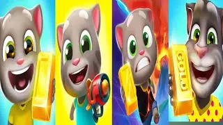 Talking Tom Gold Run vs Tom Blast Park vs Talking Tom Time Rush vs Gold Run Wild West Gameplay