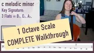 1 Octave Scales: c melodic minor (WITH instructions!)