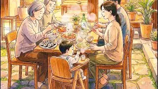 🌿New Year Market | A Warm Kitchen & a Cozy Family Meal | Ghibli Style 🍲✨