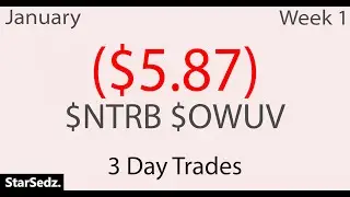 Three Losing Trades in a Row with $NTRB $OWUV - Live Daytrading Commentary