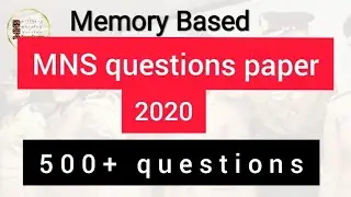 English questions // MNS exam 2020 (11 &15 September ) // military nursing service