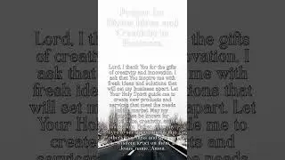 Prayer for divine ideas and creativity in business  #godslove #motivation #christianfaith #love