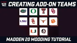 BASICS of Creating Add On Teams || Madden 20 Modding Tutorial