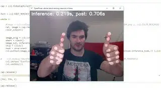 OpenPose's hand keypoint detection network running in 