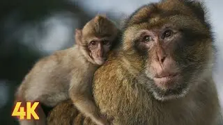 macaque monkey family || beautiful monkey Lovely family