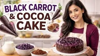Winter special 👉🏻eggless black carrot cacao cake #recipe #viral #cooking #trending 