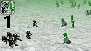stickman simulator zombie battle level 1-3 gameplay