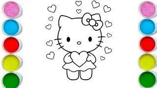 Hello kitty drawing painting and colouring for kids & Toddler_ childe art #hellokitty