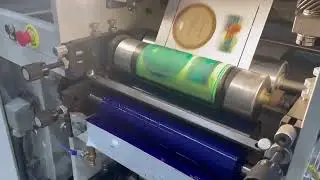 small model 8 colors label stack flexo printing machine