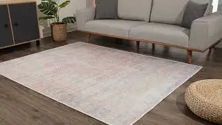 Blush Dare Faded Vintage Washable Area Rug