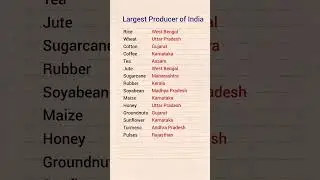 Largest Producer of India #gk #shorts
