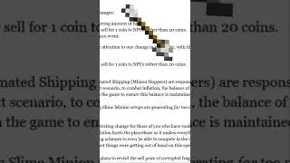 Huge Slime minion nerf in Hypixel Skyblock