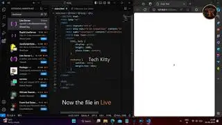 How to Use Live Server in VS Code for Faster Development | @techkitty6144 #vscode #vscodeextensions
