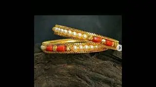 ***Traditional style gold with coral bangle designs***❤️#coralbangle designs ❤️