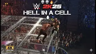 WWE 2K25: Batista vs Kane - Hell in a Cell Full Match (4K 60FPS) - WWE Live Event
