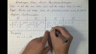 Gleichungen lösen durch Äqivalenzumformungen - die wichtigste Regel, Erklärung und Beispiele