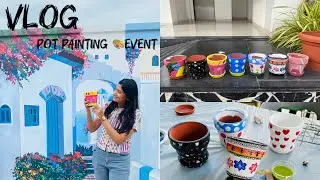 My best experience on pot painting event🎨🫟# with my Clg friends 🦷🩺#full vlog 