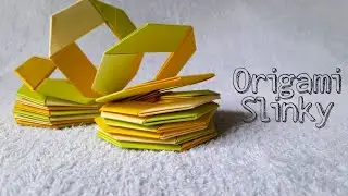 Origami slinky / how to make origami slinky/easy tutorial