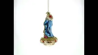 Nativity Scene - Sacred Blown Glass Christmas Ornament (CC-1190)