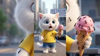 🐜🐱Милый кот против муравьиной армии 🪖 НЕОЖИДАННО. ✨🍨#вирусное видео #кот