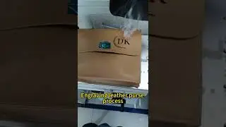 CO2 laser marking machine on leather purse  #foryou #laserengraving #lasermarkingmachine #leather