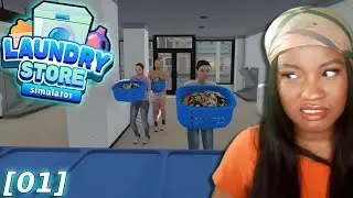 We Opened Our Own Laundry Store... | Laundry Store Simulator [1]