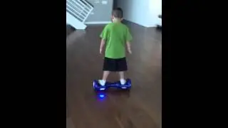 6 year old riding a CyBoard the two wheel hover board