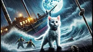 Brave Hero Cat Rescues Crew from Sinking Ship: Real-Life Hero Story 💔| AI Cat Video #ai #catshorts