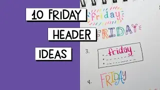 10 Friday Bullet Journal Header Ideas