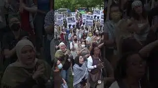 Pro-Palestinian demonstrations continue as students chant slogans at George Washington University