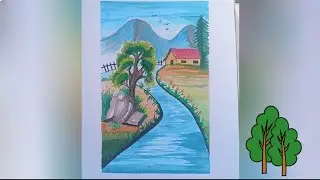 🎨 Watercolor Step-by-Step Landscape Painting Tutorial for Beginners