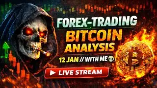 FOREX-TRADING BITCOIN ANALYSIS 12 JAN // WITH ME 💀🔥  #forextrading #trading #stockmarket