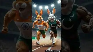 🇮🇳 India vs 🇵🇰 Pakistan Racing Challenge Between Rabbits #ai #india #pakistan