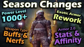 Destiny 2 - Season 10 Changes - Power Level 1000 - Armor Affinity & Stats -Subclass & Weapon Changes