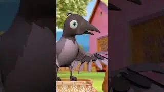 Thirsty Crow Story, प्यासा कौवा #hindikavita #kidsvideo #shortvideo #funnyshorts #kidspoem