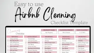 Airbnb Cleaning Checklist Editable, Airbnb Cleaning Checklist Google Sheets, Template Host Supplies