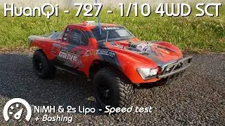 &bull; HuanQi - 727 - 1/10 4WD SCT - NiMH & 2s lipo speed test + bashing &bull;