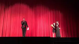 Senior Band Recognition: Raymundo Vizcarra with Alana Okimoto, Rachelle Ono, and Jordan Abrams