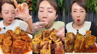 MUKBANG beef bone marrow ASMR  - The best of delicious Lien Huong food #1853