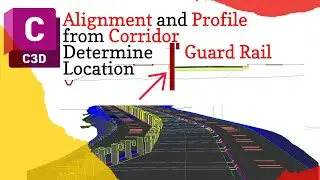 Alignment and profile from corridors used to determine location of Guard rail