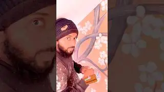 how to wall art painting design 🏠🌺❤️🥰 #viral #india #shorts #reels #art #shortvideo #drawing