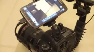 Canon 6D with Samsung Galaxy S4 as Video Monitor Screen Using DSLR Controller