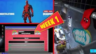 NEW Deadpool Challenges in Fortnite Season 2 (Week 1 Deadpool Challenges)