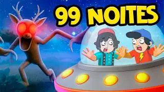 2 PATETAS VS. ALIENS NO 99 NOITES NA FLORESTA KKK | As Aventuras de Mike