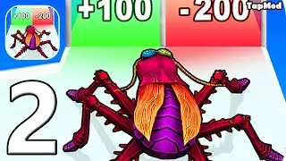 Insect Evolution Run Spider Evolution - Gameplay Walkthrough Part 2 Spider Run Merge Clash Game