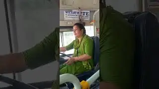 OMG DTC Bus lady driver 😳 public reaction #youtubeshorts #ladydriver #public